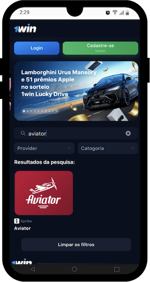 aviator esta disponivel na 1win