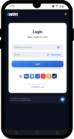 como fazer login na 1win