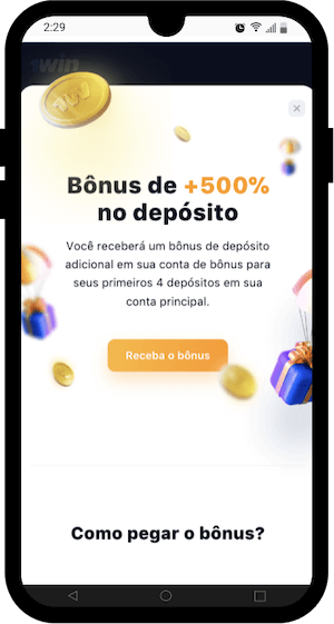 Bônus de 1 vitória disponível no aplicativo